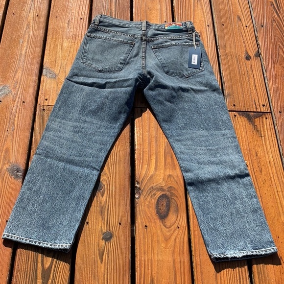 NWT Daily Blue By AG Mid Wash Distressed Cropped Jeans In Hype Size 26 - Picture 4 of 14